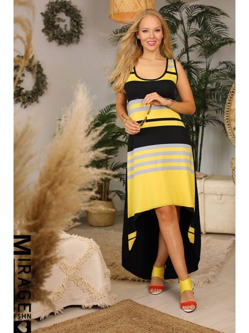 Mirage Fashion Csíkos Flower ruha - Egy méret