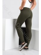 Amnesia Khaki Bőrcsíkos Leggings